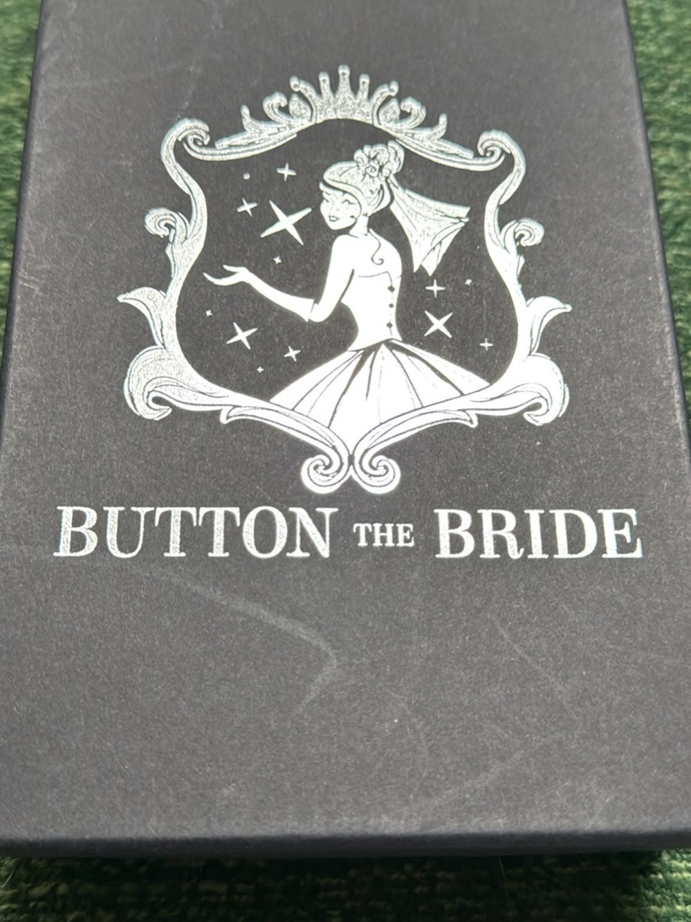 Button the Bride Black Logo Box